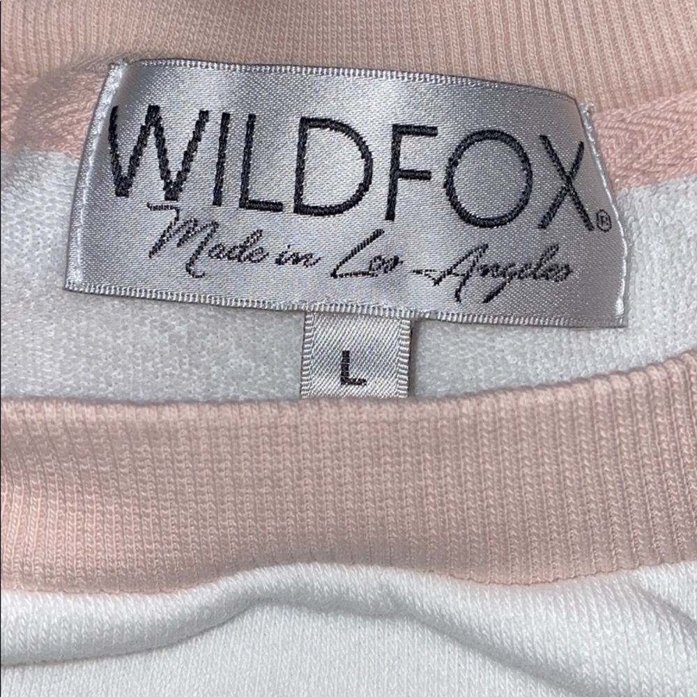 🎉HP Wildfox Beachhouse Striped Cropped Sweatshirt - Picture 10 of 11